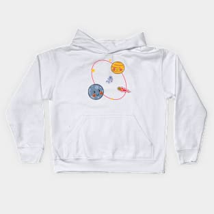 Astronaut With Planets Funny T-shirt Design Kids Hoodie